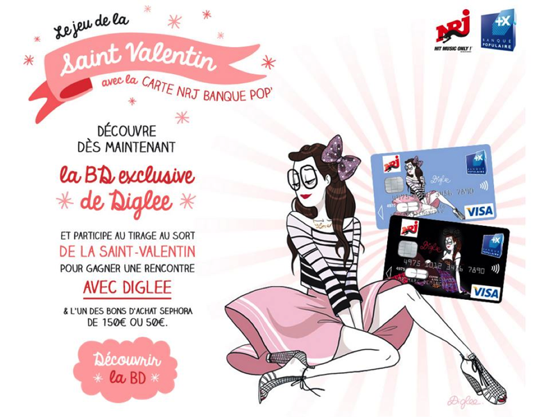 Carte NRJ Banque Pop' Diglee
